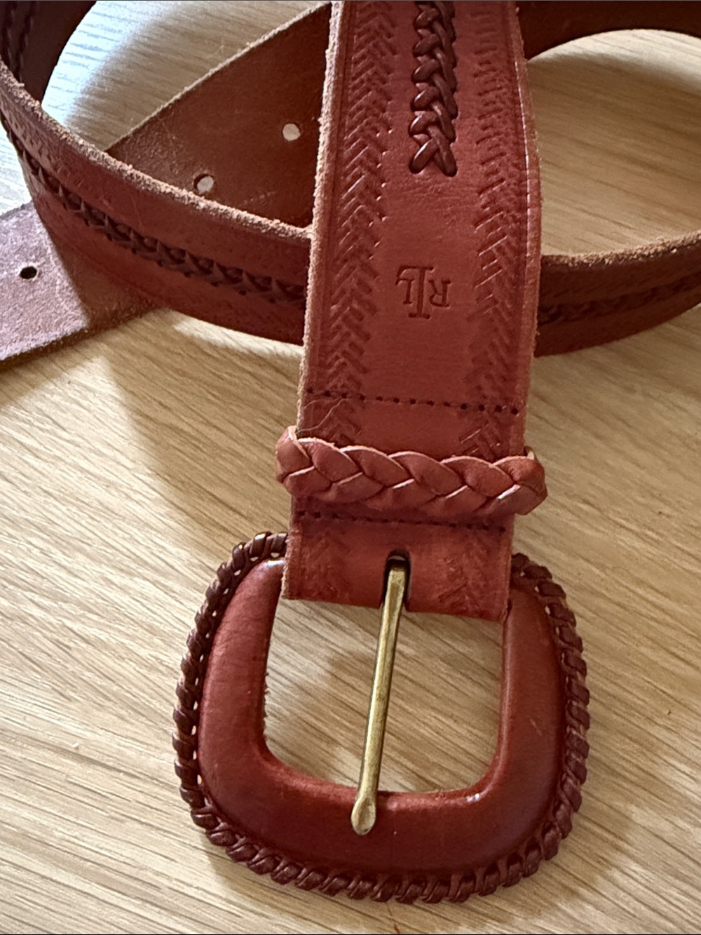 Ralph Lauren Braided Leather Belt - Medium